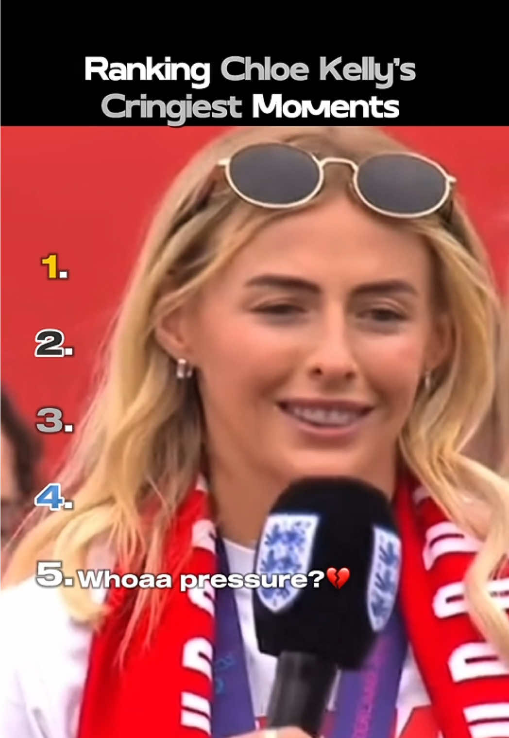 Ranking Chloe Kelly’s  Cringiest Moments #fyp #chloekelly 