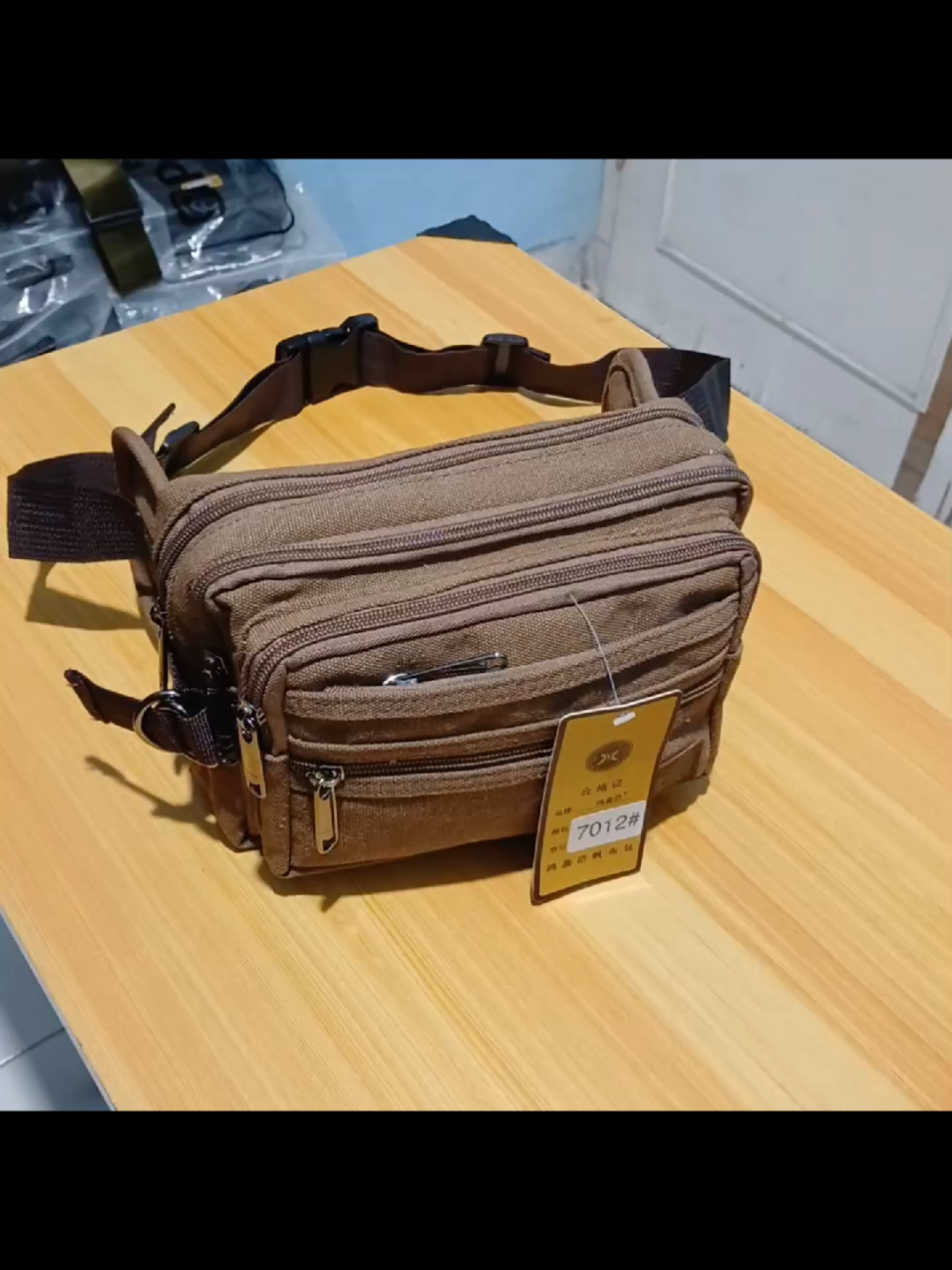 TAS PINGGANG PRIA KANVAS  #shop #tiktok #page #taspria 