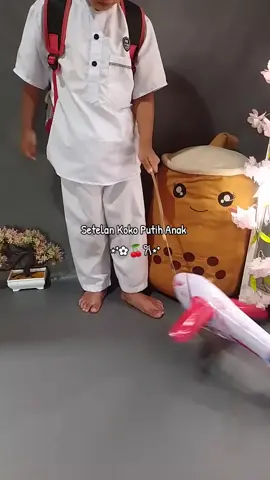 Setelan Koko Putih Anak Lengan Pendek/ Panjang usia 2-10 Tahun, Cocok untuk Sekolah/ Lebaran😍 #setelankokoanak #setelankokoputihanak #kokoanakmurah #fyp 