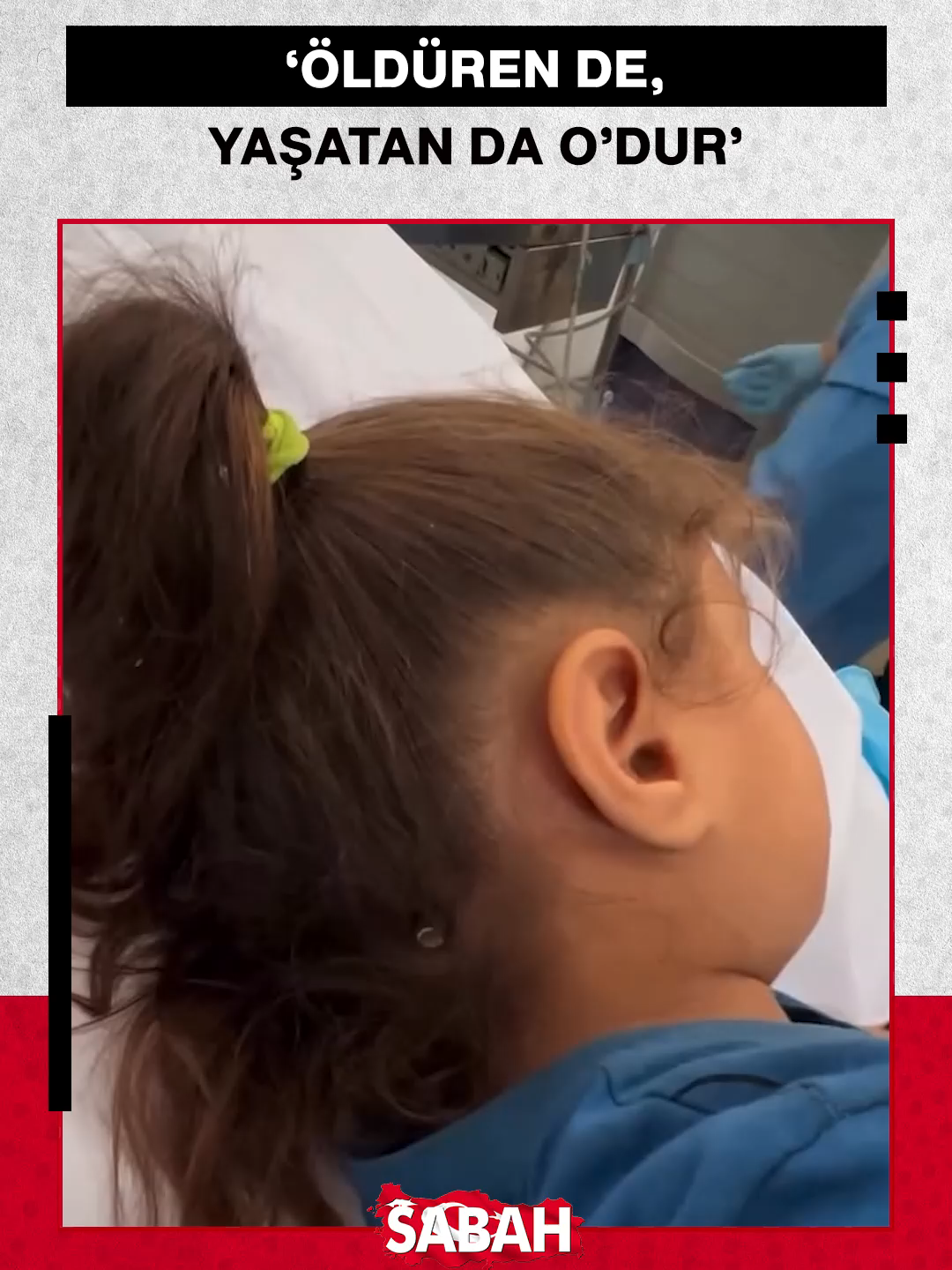 Katil İsrail’in düzenlediği hava saldırısında Gazzeli Lana, kafasına kurşun isabet etmesine rağmen hayatta kaldı.