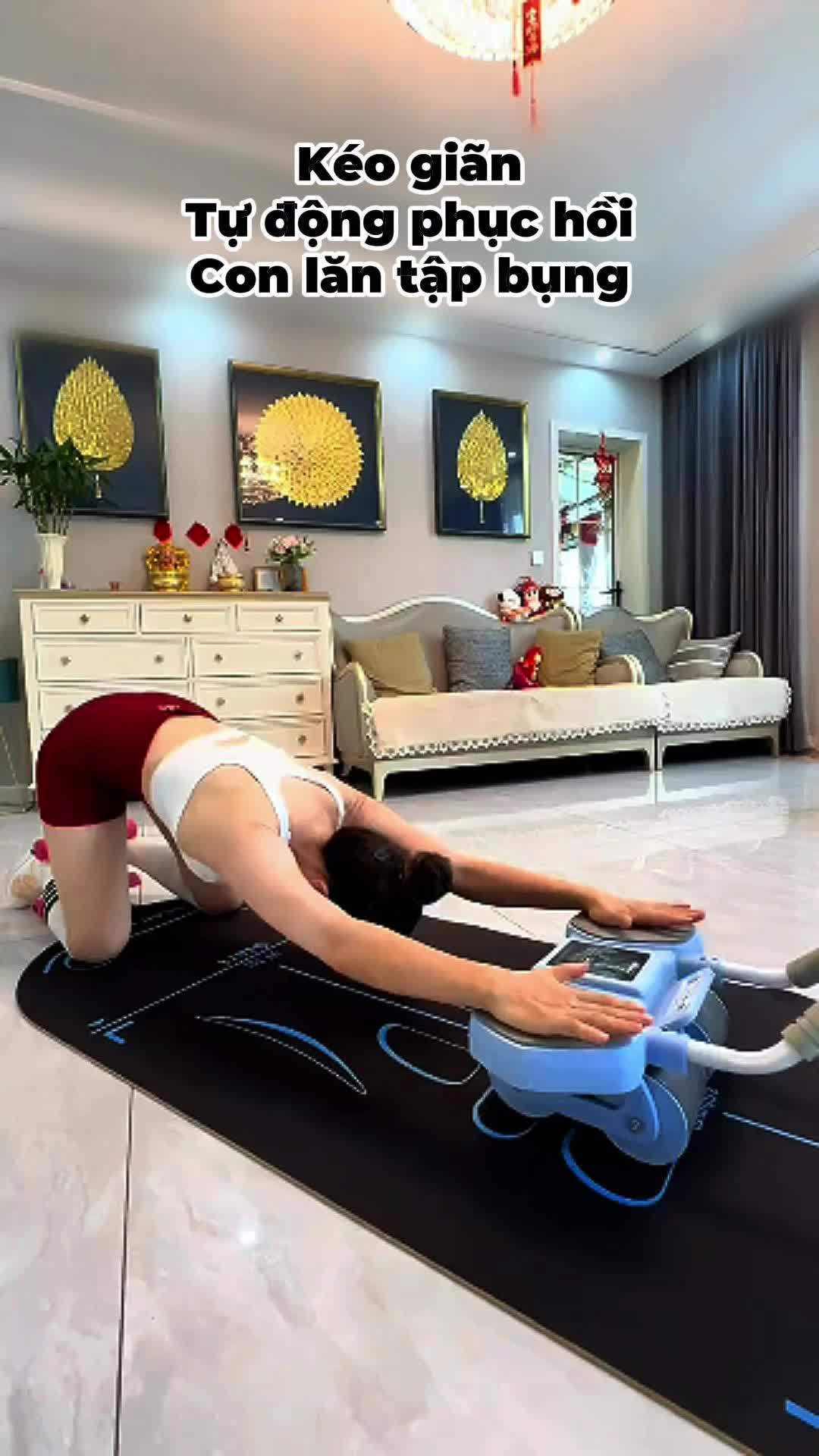 Bánh xe tập bụng mẫu mới,đệm tự động bùng nổ,4bánh tập hiệu quả #banhxetapbung #conlantapbungtroluc #tậpbụngtạinhà 