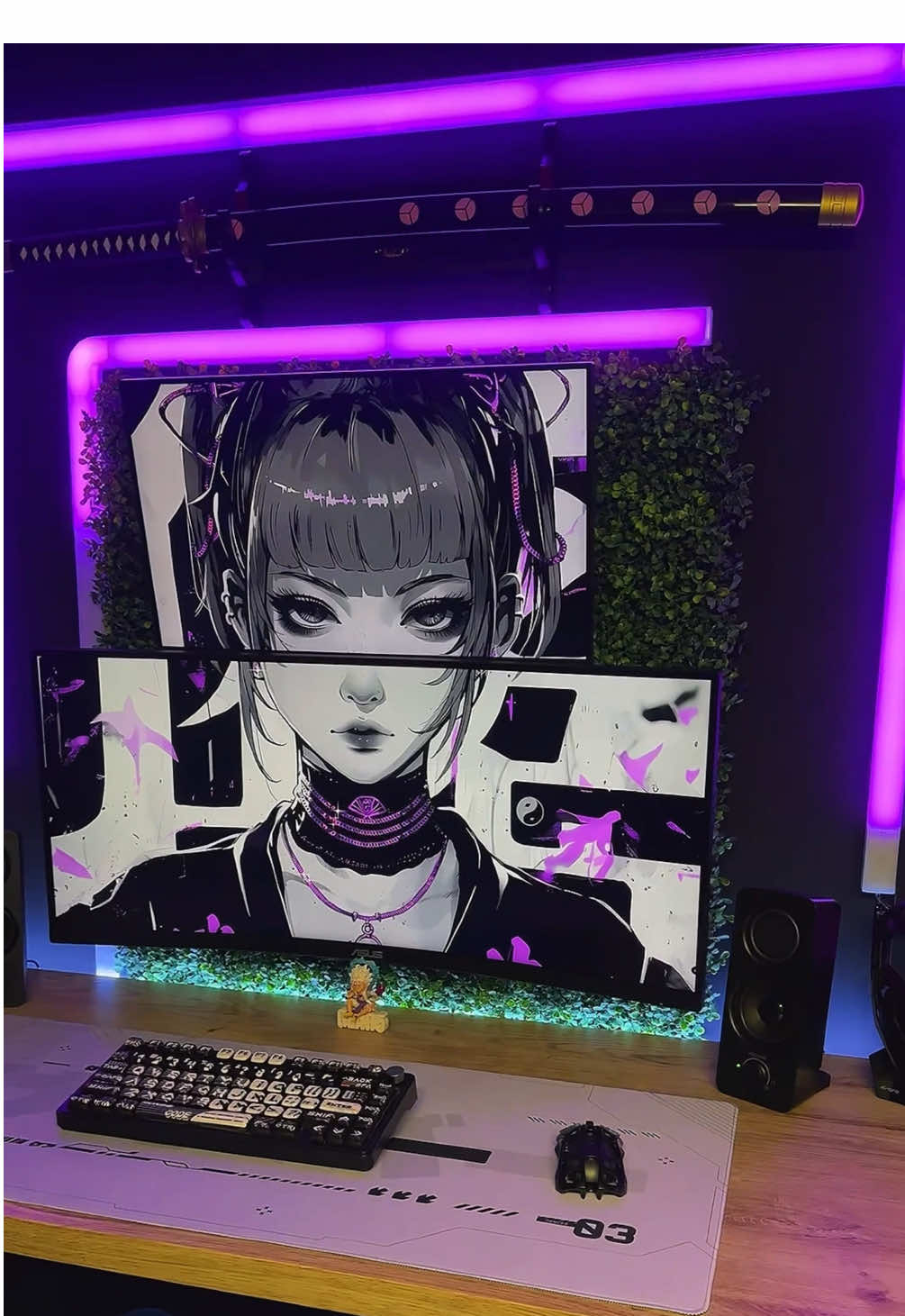 Today in Purple theme 💜 comment your Setup here with a Photo 📸 #techtok #GamingSetup #setup #minimalist #pc #setupinspiration #pcgaming #technology #fyi #fyp 