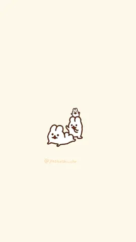 🍑🐰🐰🐰 #うさぎ #イラスト #rabbit #アニメーション #animation 