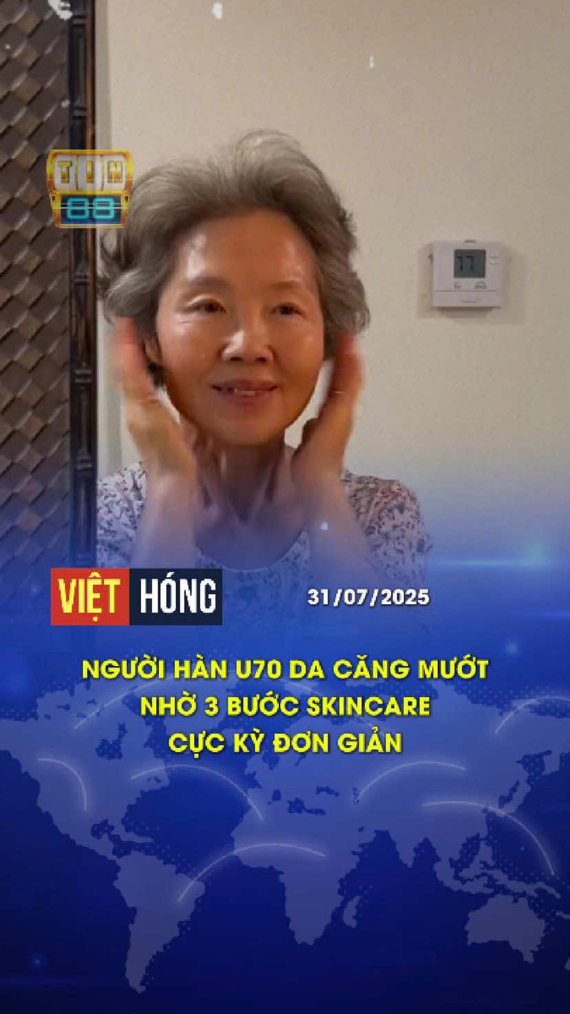 U70 mà da vẫn căng mướt nhờ 3 bước đơn giản này! #da #skincare #tintuc #viethong #xuhuong 