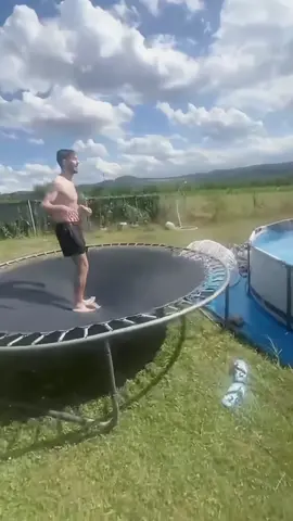 The most interesting trampoline failure in history #funny #fyp #fails #trampoline #bounce#fallover