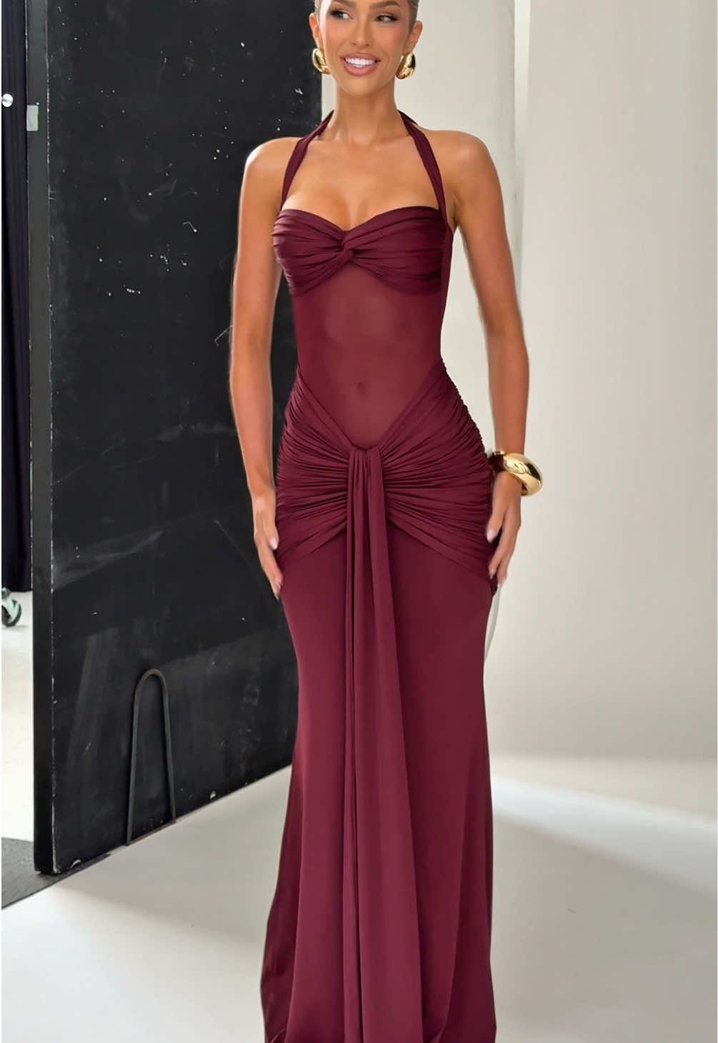 Guaranteed gasps when you're dressed in our VIXEN Maxi Dress. #babyboofashion #TikTokFashion #dress #burgundydress #summerdress 