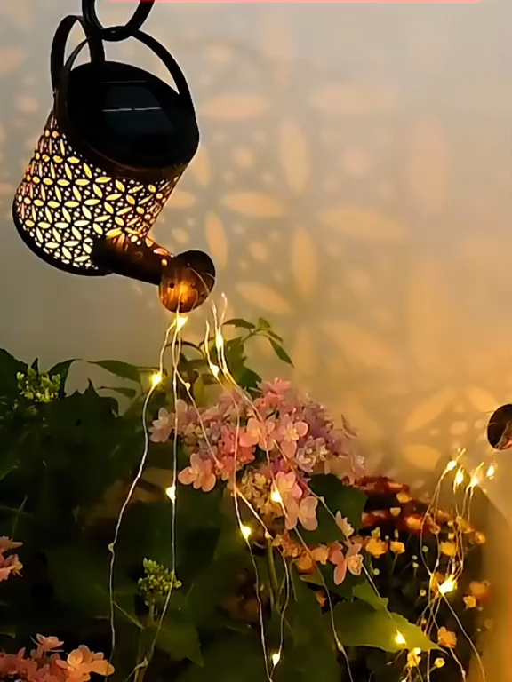 Đèn ấm nước trang trí sân vườn độc đáo #sanvuon_tieucanh #trangtri #dennangluongmattroi #homedecor