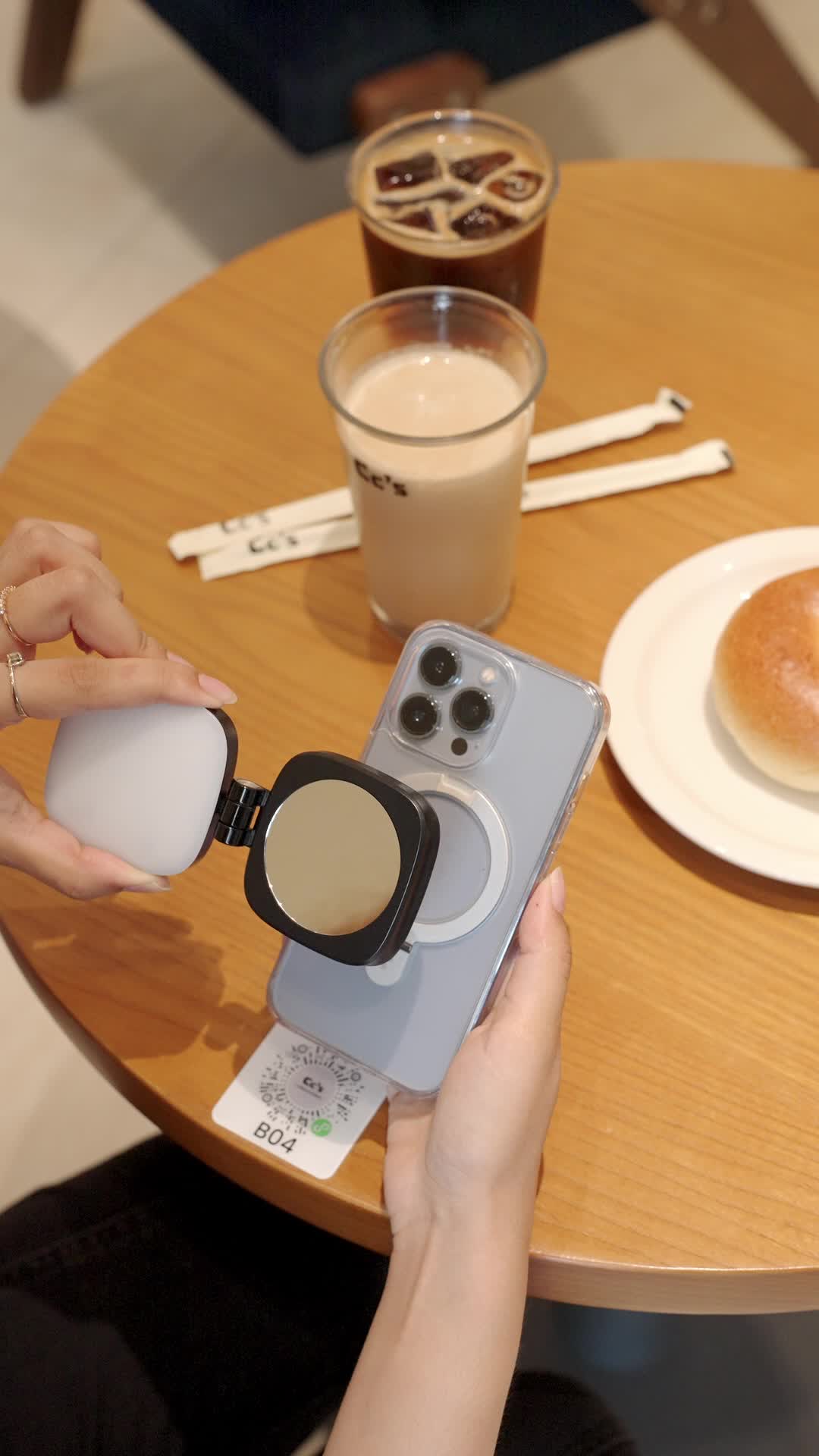 3-in-1 Magnetic Beauty Selfie Light for Phones - 360° LED Selfie Fill Light with MagSafe, Mirror and Phone Stand - Portable Rechargeable Fill Light for Selfies, Photography, Makeup, Vlogs, TikTok, Video #selfiestick #4in1selfiestick #selfielight #selfiesticktripod #smartphonephotography #selfietripod #magneticselfielight #makeuplighting #tripodselfiestick #beautymirrors