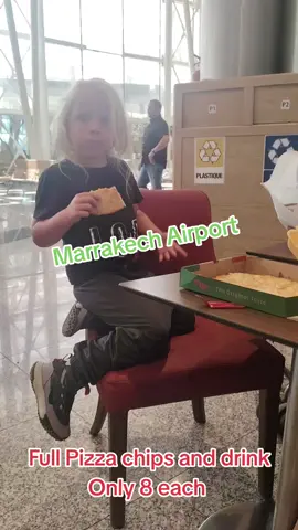Mad rush over to get to the airport kids feed and happy time for me to take five when their eating #airport #hometime #treading #fyp #marrakech #morocco #family #relatable 