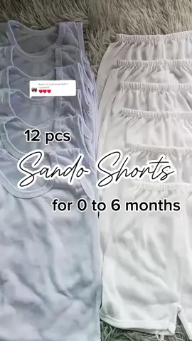 Replying to @anthnymardeth  12pcs Sando and Shorts #newbornclothes #babyclothes #ternoshorts 