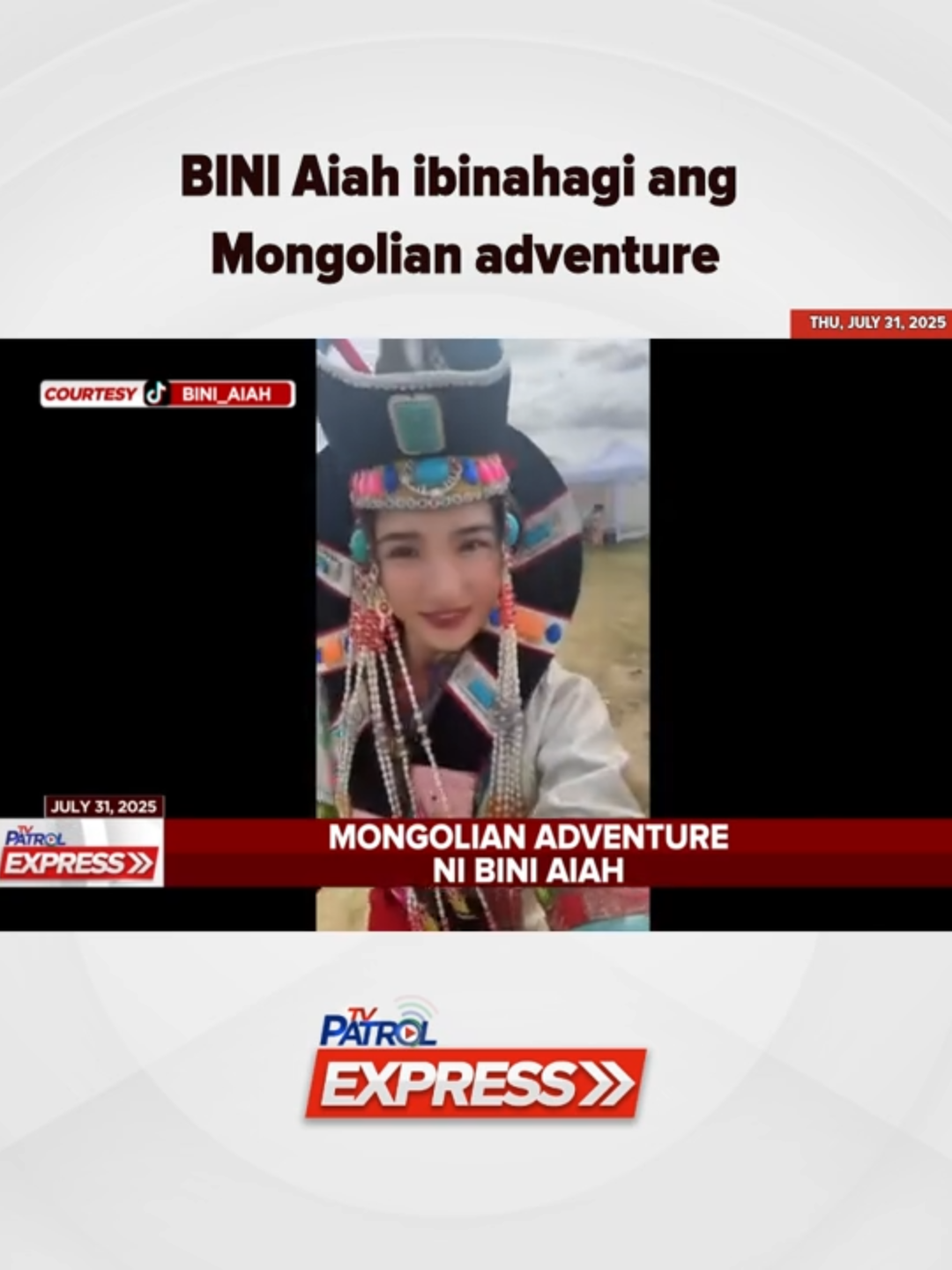 BINI Aiah ibinahagi ang Mongolian adventure