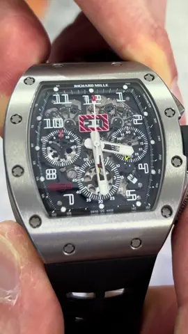 Richard Mille Automatic Flyback Chronograph Felipe Massa Titanium RM 011 #richardmille #hautehorlogerie #felipemassa #chronograph #luxurywatches 