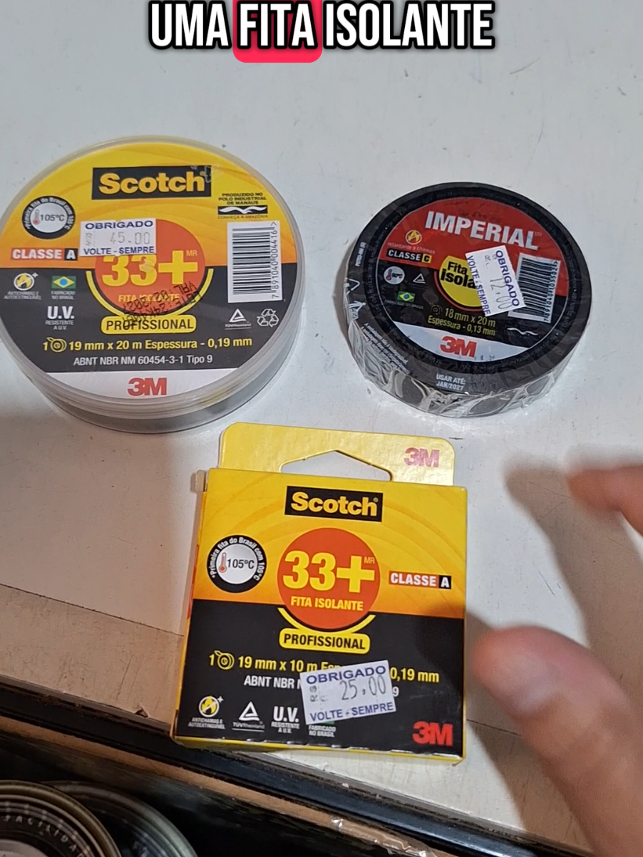 Fita Isolante 3M #fitaisolante #3m #eletrica #energia #enel #eletricista #fio 
