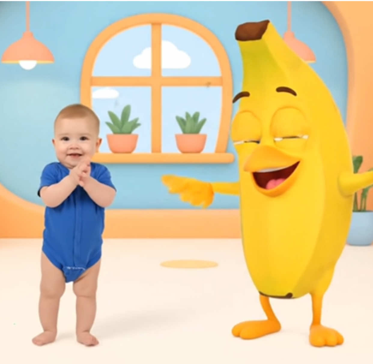 Chicken banana #cute #babydance #ai 