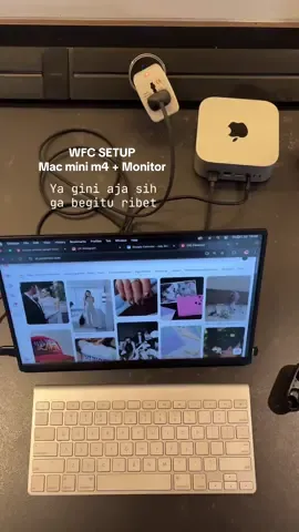 Setup ku kalo lagi WFC, ribet sih tapi lama-lama okeoke aja #wfc #macminim4 #macmini 