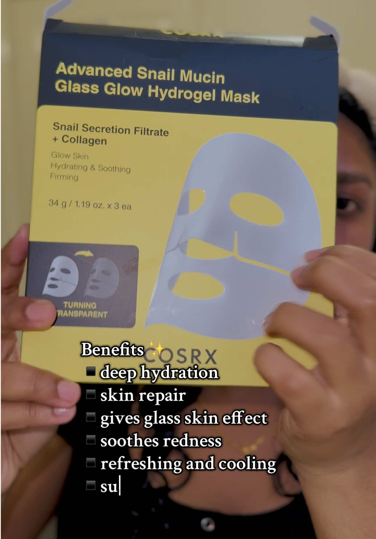 Hydrate, heal, glow ❤️🫶 @COSRX Official @YesStyle @YesStyleInfluencers @Beauty Amora  #fyp #creatorsearchinsights #yesstyleinfluencers #beautyamoraambassador #mirrorskin #snailmucin #hydrogelmask #skintok #kbeauty #koreanskincare #glasskin #glow #yesstyle_cosrx #cosrx 