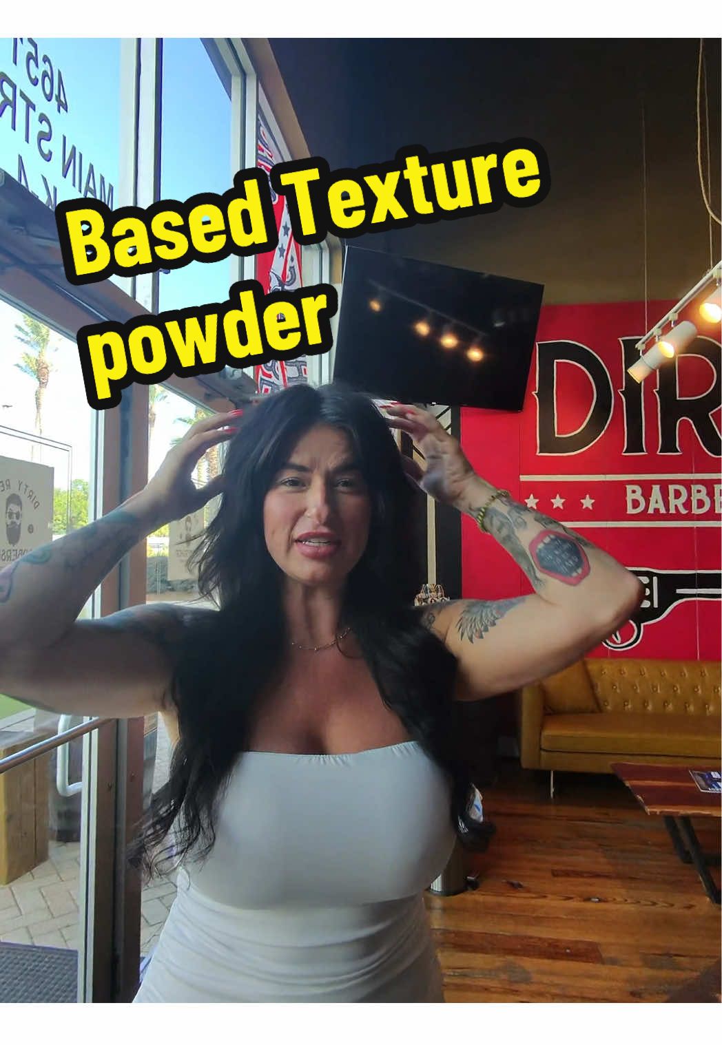 Fuller hair without weighing it down #texturedhair #texturepowder #hairtok #based #basedbodyworks #hairproducts #hairtransformation #styling 