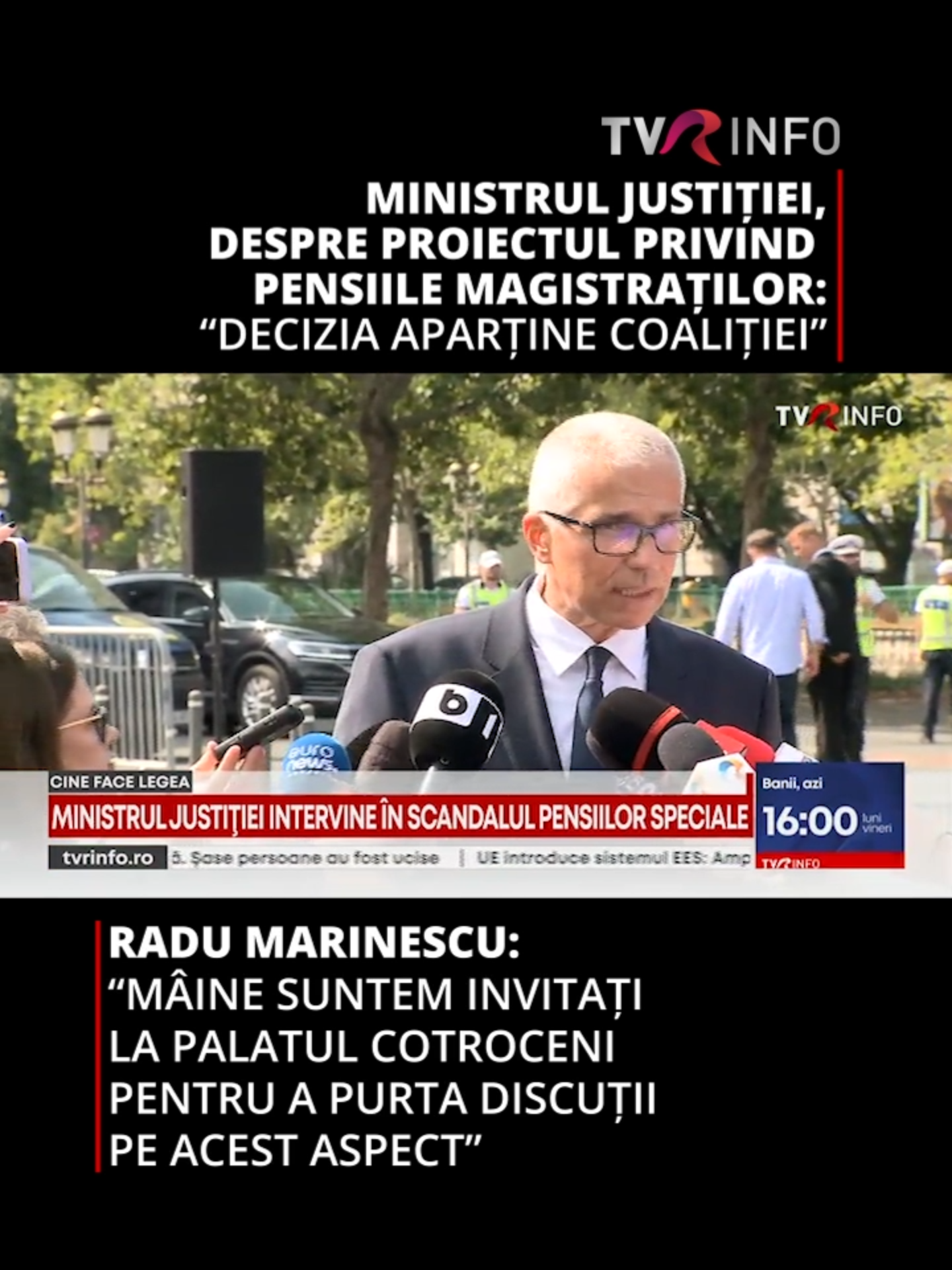 Ministrul Justiției, Radu Marinescu, a declarat joi că proiectul anunțat de premierul Ilie Bolojan privind modificarea pensiilor de serviciu ale magistraților nu este încă un text final și că decizia privind forma de promovare va aparține coaliției de guvernare, după consultări cu toate instituțiile implicate #tvrinfo #news #Actualitate #ViralRo #foryoupage❤️❤️ #fyp #Romania #coalitie#politica #justitie#RaduMarinescu #pensiispeciale#IlieBolojan#NicusorDan #magistrati