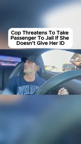 Cop Threatens To Take Passenger To Jail If She Doesn't Give Her ID #cop #powertrip #police #copsoftiktok #foryoupage #foryou #cops #copsontiktok #fyp #policebrutalitymuststop #policepowertrip #auditcospvideo #fypage #policeontiktok