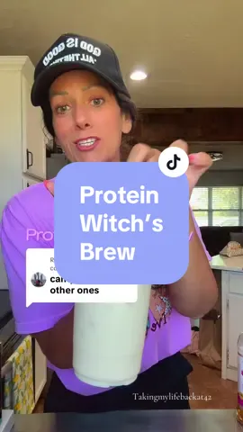 Replying to @Gabriele mays The combo you didn’t know you needed: PROTEIN WITCH’S BREW☪️🧙🏼🍏✨ #protein #drinks #witchesbrew #alani #fall #recipes @Alani Nutrition @Skinny Mixes 