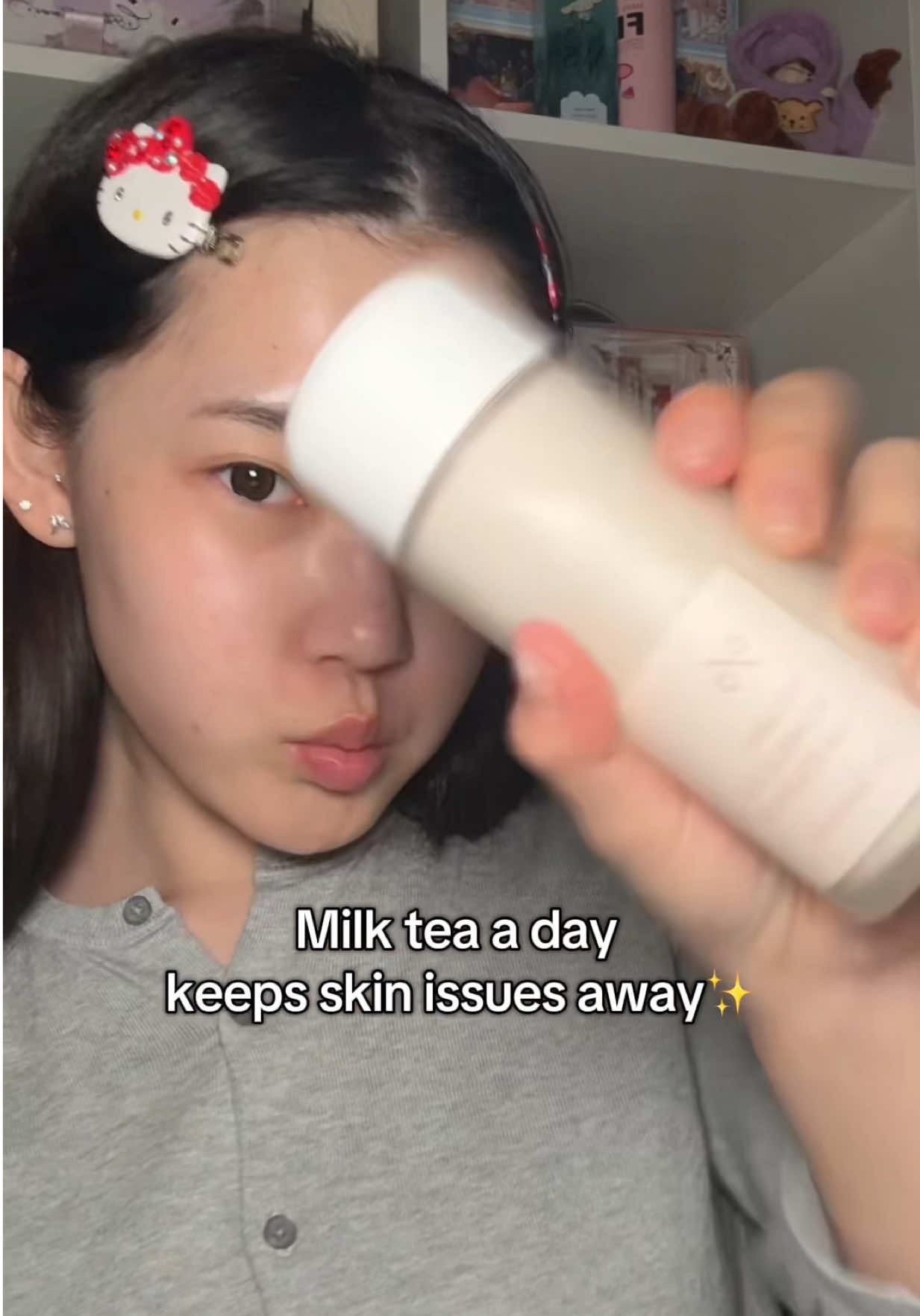 Would you put milk tea on your face?!🍼#drceuracle #milktea #kombuchaessence #cream #koreanskincare #kbeauty 