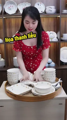 Bộ bát hoa thanh liễu 25 món #bobathoathanhlieu #dogiadung#huyen3condaily#bobatdep 