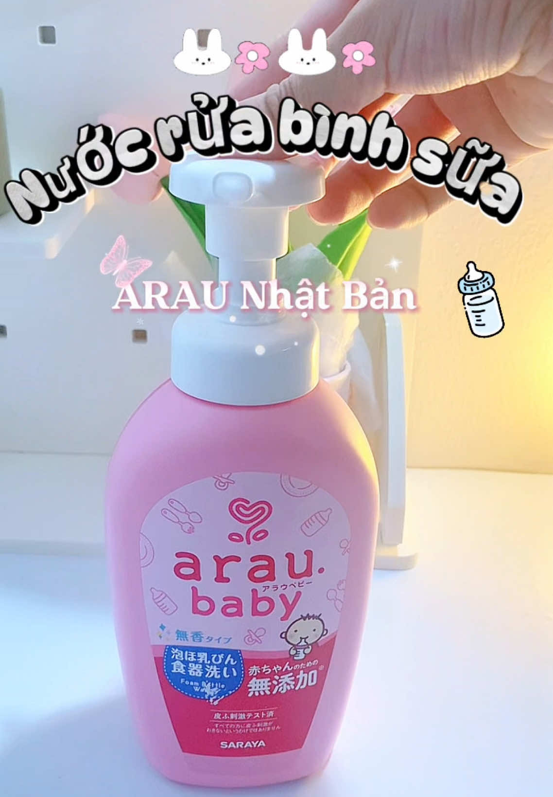Nước rửa bình sữa arau nhật bản cho bé. #nuocruabinhsua 