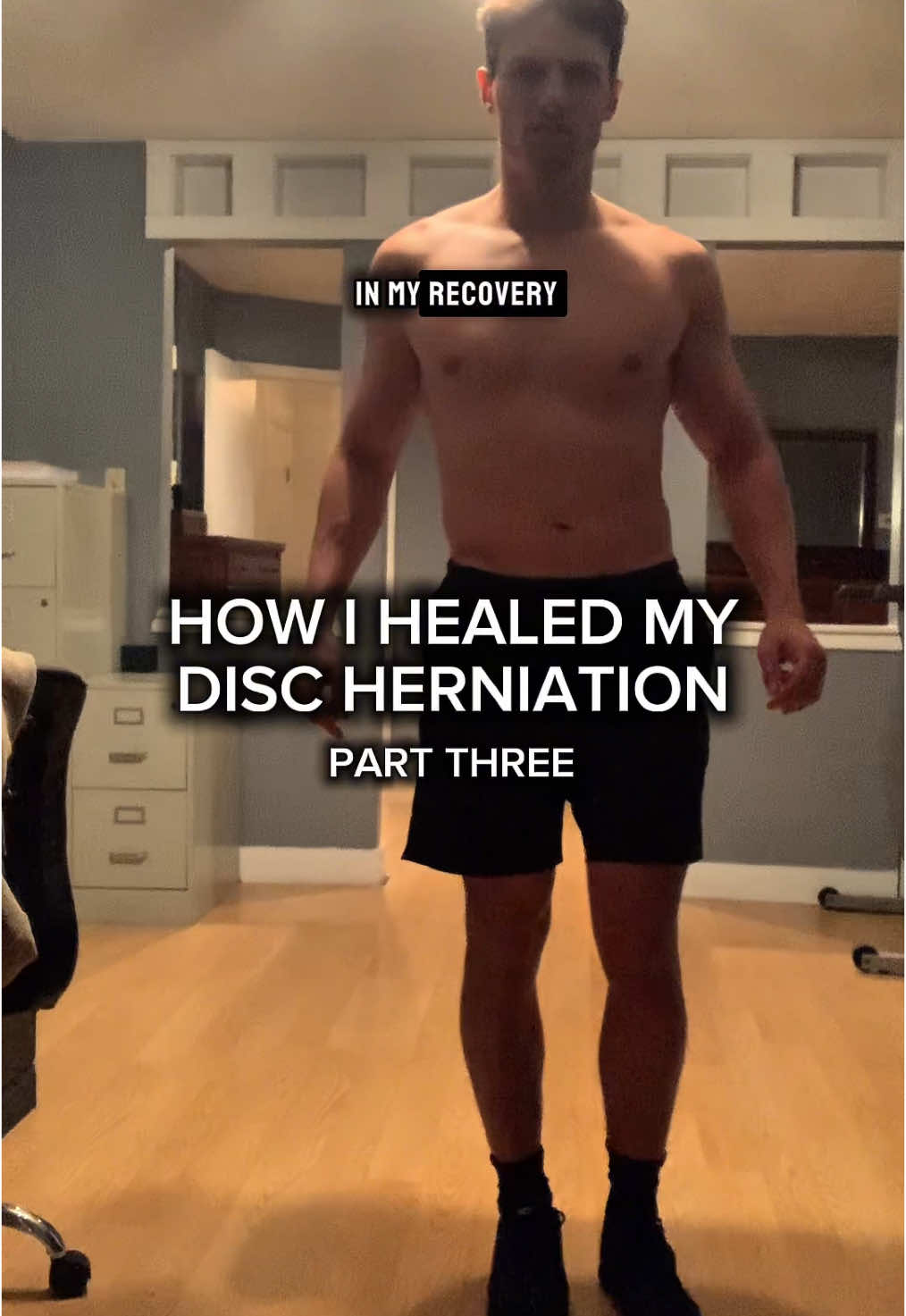 Healing My Disc Herniation Pt 3 💥 I started these movements early (around 3-4 weeks in), but full range like this came closer to 2 months. I kept up with core work + extensions daily. At this point, I had some good days — symptoms were still there, but less intense. Random flare-ups still happened, though. 😅 This was my journey, and every journey looks different, even with the same injury. If you need support with yours, reach out via the inquiry form in my bio 🙏  #discherniation #sciatica #sciaticarelief #lowbackpain 