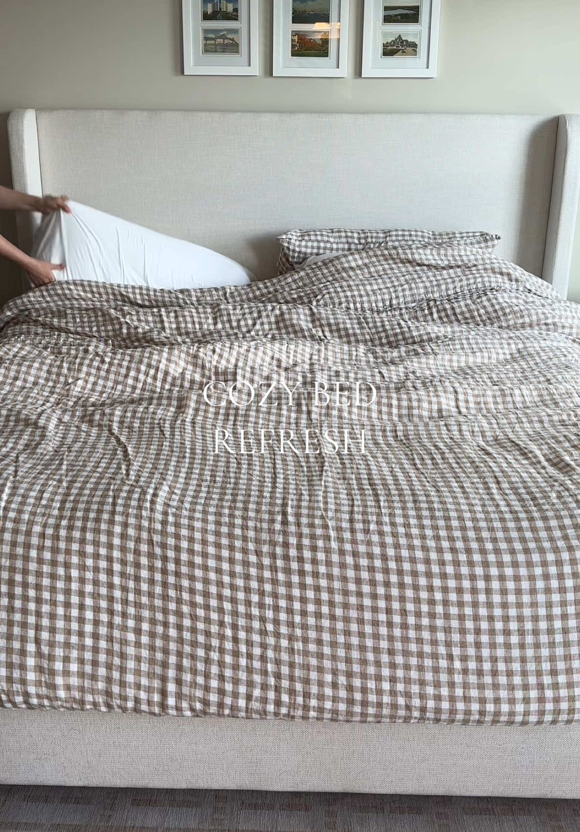 Bedding refresh with @onequince 🧺 Use code INFG-25KELSEYDEAN10 (10% off for new customers) #QuincePartner #quince #bedding #duvet #duvetcover #cozybedding #cloudbed #cozy #fluffybedding #aesthetic #linen #bedroom 