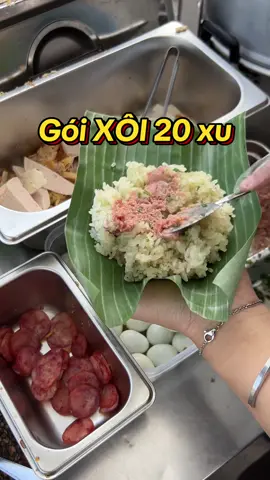 Chỉ 20 xu thoy ạ. Nhìn thì ít xôi chứ thật sự nó nhiều lắm nha cả nhà #xoidinam #xôimanthapcam #xôibatbuu #xôicuchi 