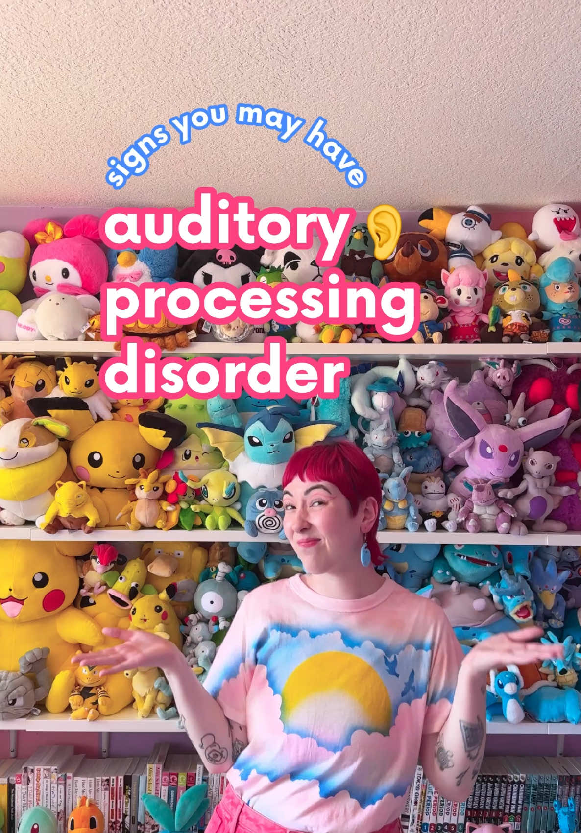 One of my co-occurring disabilities is ✨APD✨ or auditory processing disorder! My first job was working as a receptionist actually…and to no one’s surprise, I sucked at it and only lasted a month! I actually could not even get someone’s name over a phone call and I brushed this off for years thinking everyone else struggled with this too. I started using captions on everything, I stopped taking calls, I became the friend perpetually known for saying “huh”, and it wasn’t until I got my hearing checked a few years ago that I found out I had APD! And while there isn’t too much I can about it besides the accomodations I was already making, it has been super affirming being able to name and understand my auditory issues 💚 And a reminder as always that this video is certainly not diagnostic criteria (nor will any video on social media be) but if you relate to all of this and more traits, it might be worth talking to your doctor about! #auditoryprocessing #auditoryprocessingdisorder #apd #subtitles #captions #disabled #autisticadults   