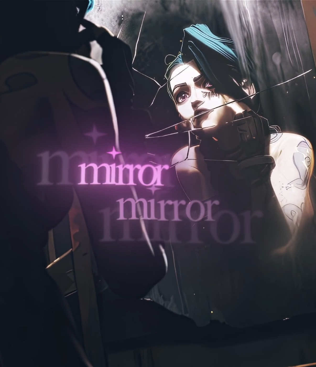 mirror mirror | art creds: pluviumgrandis, velnna, koifee, sanjadraws | #jinxarcane #jinxarcaneedit #arcane #arcaneedit #edit #fyp #ae 