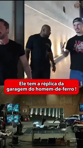 a réplica exata da garagem do homem-de-ferro 😱.... #carroesportivo #carrosdeluxo #juliobalestrin #renatocariani #homemdeferro 