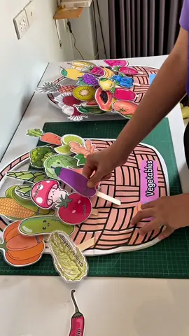 Fruit and vegetables baskets for kids #ครูอังกฤษ #ครู #นักศึกษาครู #สื่อการสอน #handsonlearning 