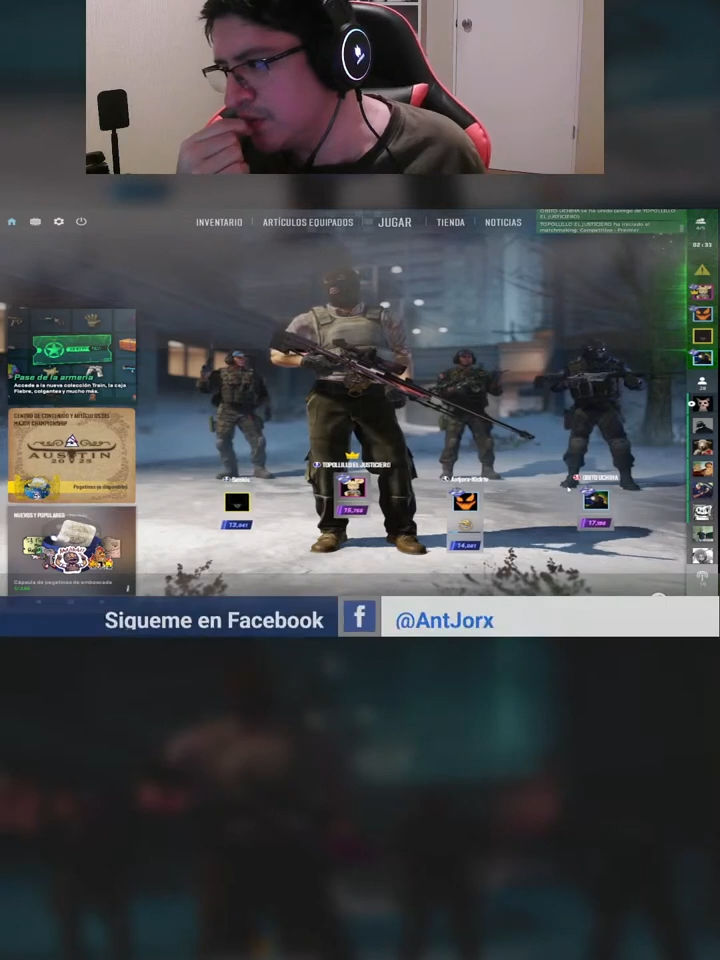 Vayan a jugar Faceit :D #stream #shooter #streamer #viral #directos #cs2moments #ace #gato #kick #proplayer #antjorx