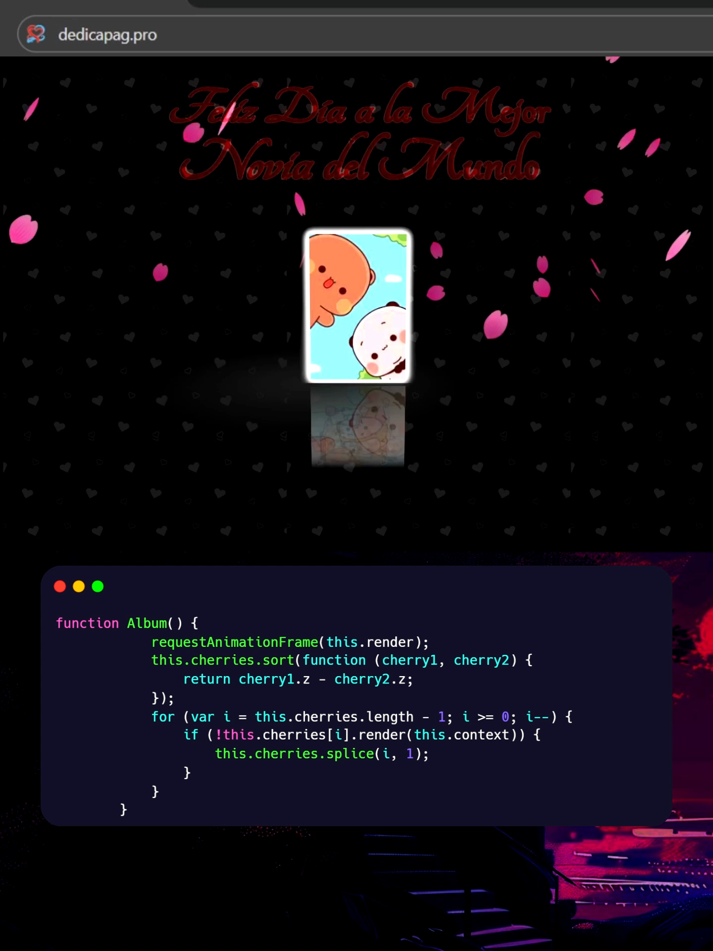 Álbum de fotos para dedicar el día de la novia con HTML, CSS, JavaScript💝 Photo album for your bride's day with HTML, CSS, and JavaScript.💝 #lovecode #SanValentín #paratii #AmorDigital #Programación  #diadelanovia #iloveyou #ilove #teamo #html #FYP #programacion  #regalospareja #pareja #novia #code #gratis #heart #parejas