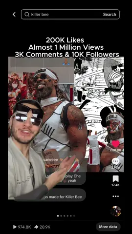 Man… y’all been going wild with the love on this post 🙏🏾 We passed 200K likes, almost at a million views, 3K comments, and I’m this close to hitting my 10K follower goal 💥 I appreciate every like, share, and follow more than you know. Y’all keep asking for more cosplay? Say less. Just help me hit that 10K and we unlockin’ some HEAT 🔥 Killer B out. Weeeee! 🤘🏾 Big shoutout to @Green Screen Memes  #KillerBee #NarutoCosplay #BlackCosplay #CosplayTikTok #AnimeTikTok #ViralCosplay #Almost10K #WeAlmostThere #WavyB #RockstarVibes