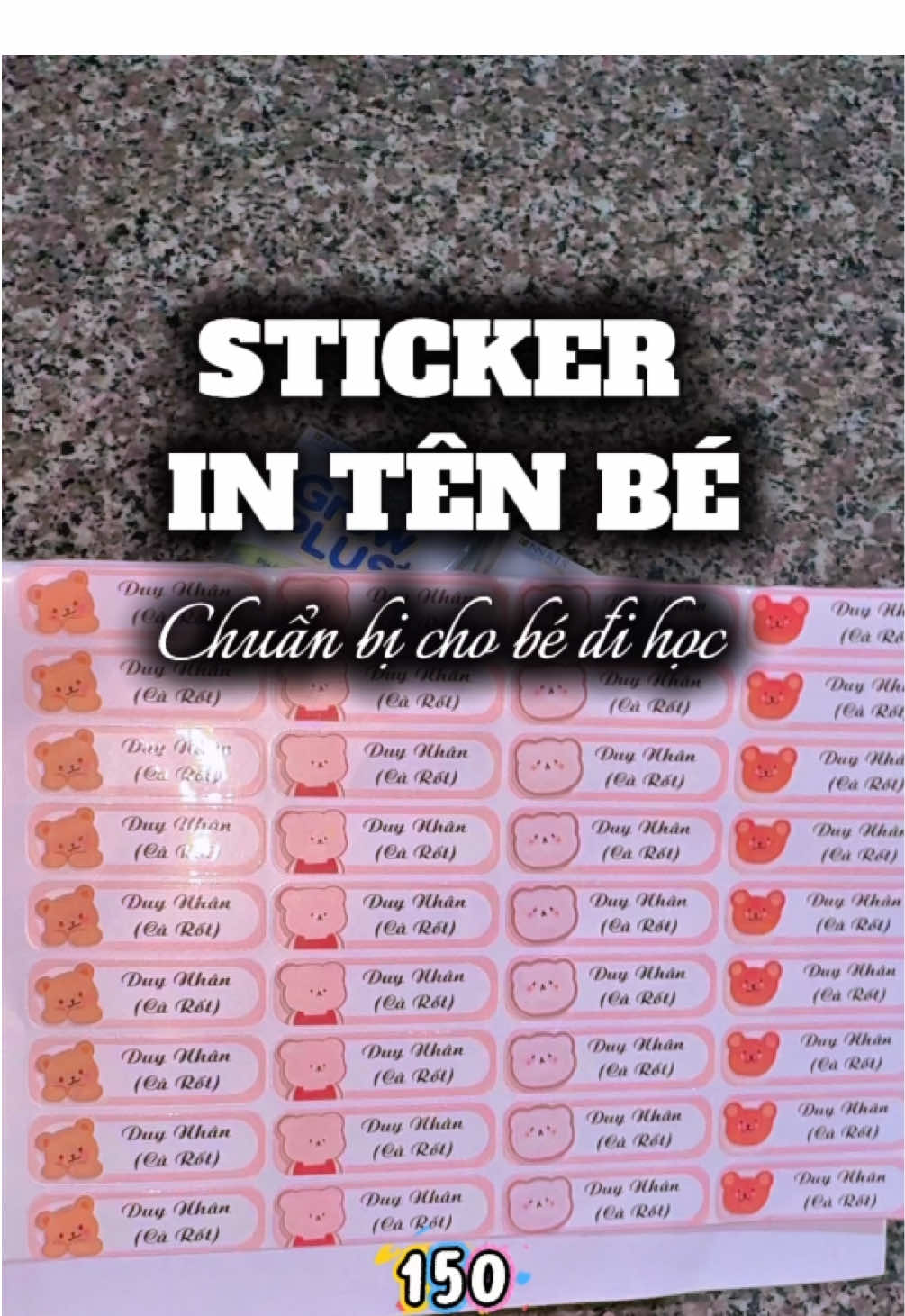 Nhìn là biết mẹ có gu, chỉn chu rồi #temintentheoyeucau #intemtheoyeucau #stickertenbe #stickerintheoyeucau #stickers #dungcuhoctapchobe 