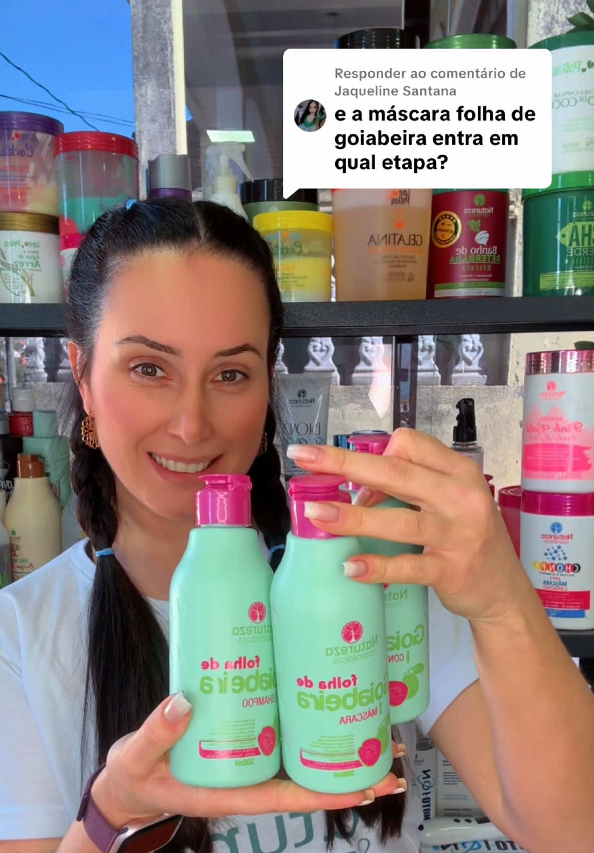 Respondendo a @Jaqueline Santana  Nutrição e Ativa o Crescimento! @Bella Eva br  #cronogramacapilar #nutricão #folhadegoiabeira #kithomecare #hairtratament #nutricaocapilar #crescimentocapilar 