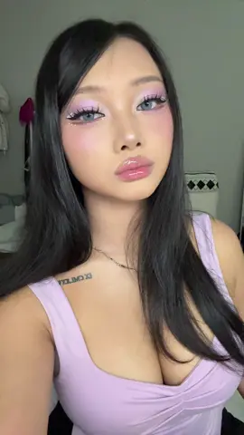 purple makeupp also i used to be so obsessed w this song bc of edits