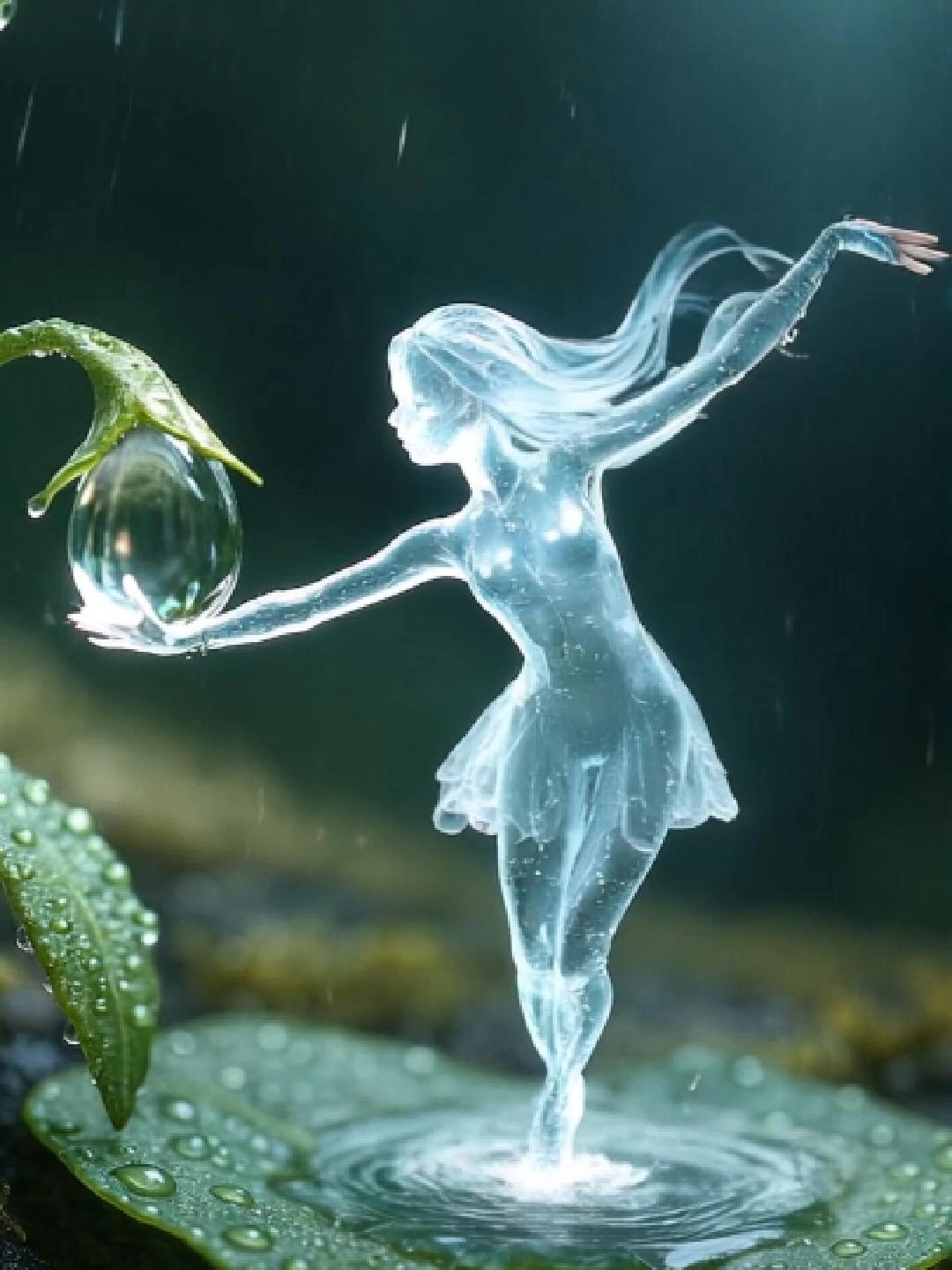 Dancing Rain Sprite on a Lily Pad 🌧️🌸💦 Watch a delicate rain sprite made of shimmering water leap and twirl in slow motion, leaving ripples and glowing petals in her wake. A magical moment of pure nature fantasy in 4K ultra-realism.  #fy #fyp #fypシ #fypシ゚viral #fypage #fyppppppppppppppppppppppp #fypp #foryou #foryoupage #viral #viralvideo #nature #FYP #trendingnow #WatchTillTheEnd #NatureLovers #CuteAnimals #AnimalTok #4KMagic #AestheticVideo #RainSprite #WaterMagic #FantasyNature #4KUltraRealistic #MagicalNature #EtherealBeauty #NatureCinematic #ViralShorts #DreamlikeScenes #RainArt