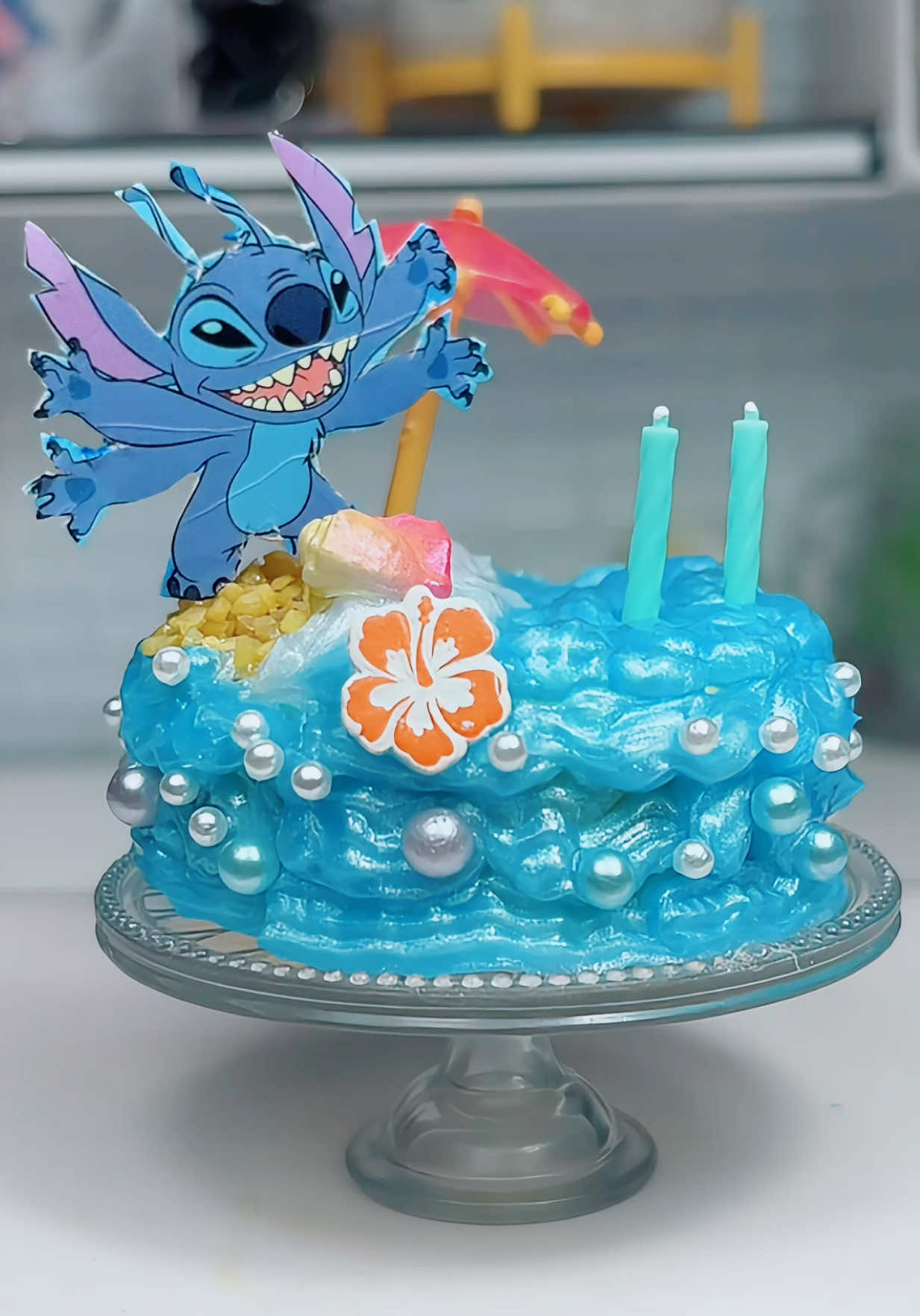When Tiny Worlds Collide, Mini Magic Happens! 💫 Miniverse and Mini Brands make it mini remix! 🩵 My birthday it’s days away, so I’m claiming this mini cake as mine!  🎂😘 fyi my scissors are not that great so the cutting is a bit off. It’s absolutely the tiniest thing. 😬😉 #makeitmini #miniverseremix #miniature #miniverse #miniversemakeitminifood #miniversecreator #stitch  @Miniverse @minibrands 