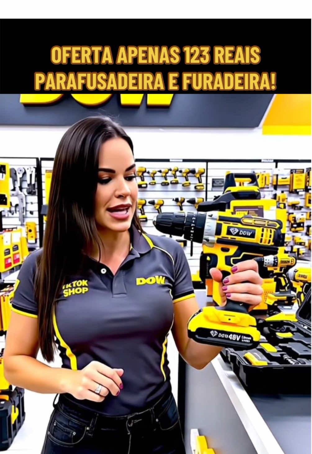 🔩 Parafusadeira e Furadeira DOW 48V sem fio – Acompanha 2 baterias, controle de torque, indicador de LED, maleta para transporte e alta potência por apenas R$123 na TikTok Shop! Entrega rápida e potência de verdade. 💥 #ferramentas #ofertadodia #oficial #parafusadeira #tiktokshop 