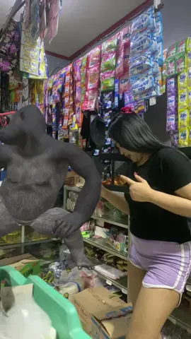 sampe naik ke karung ga tuh gorila wkwk