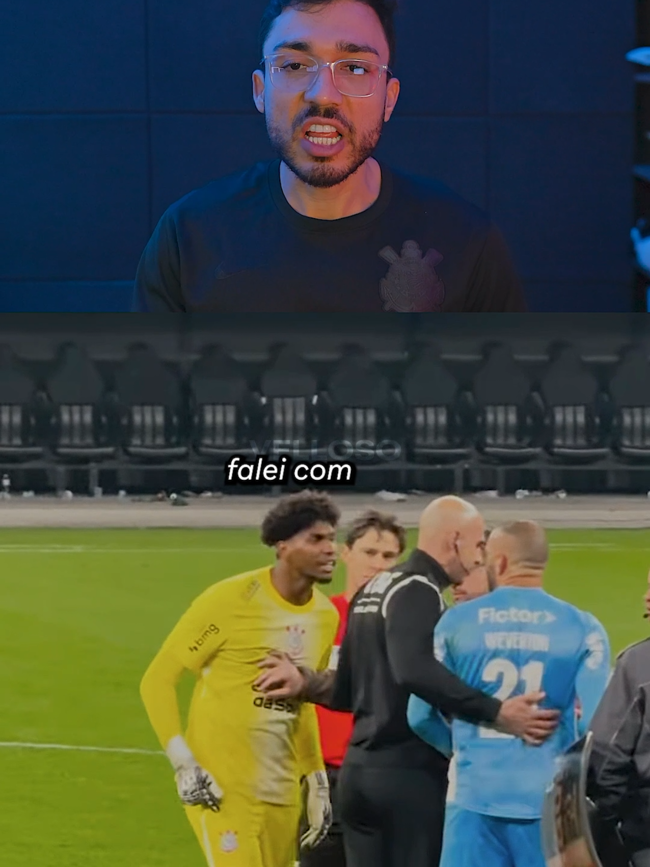 Leitura labial do Hugo Souza tretando com o Weverton no final do jogo. Goleiro do Corinthians não gostou do tratamento que recebeu do arqueiro do Palmeiras. #palmeiras #corinthians #copadobrasil #dublagem 
