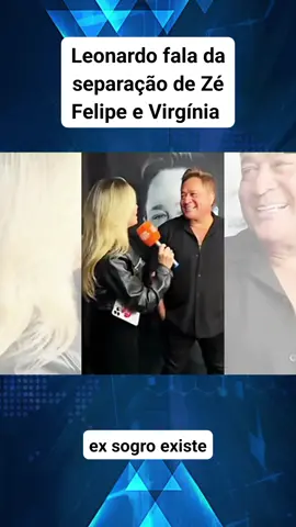 Ele parece gostar muito da Virgínia. Tem muito carinho por ela. #news #leonardo #zefelipe #virginia 