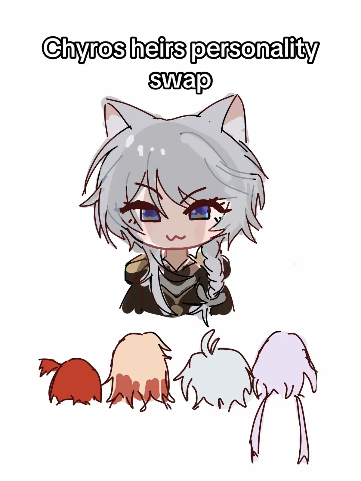 Castorice felt the most uncanny for me to draw, doesn’t seem like her at all 😭 #hsr#HonkaiStarRail#phainon#castorice#mydei#tribbie#fypシ゚#artist