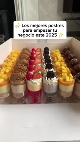 ✨️ Los Mejores postres para empezar tu negocio este 2025 ✨️ #postres  #postresenvaso  #recetasfaciles  #postresfaciles  #postresparavender #tendencia  #reposteria  #emprendimiento 