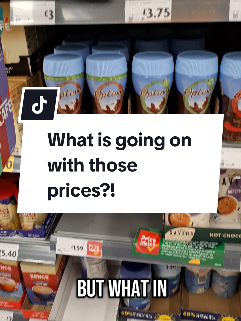 Okay, sorry not sorry for swearing but this is just getting stupid at this point. £5 for hot chocolate and 23 quid for a big bag of coffee?! Are supermarkets completely mad. My wage isn't increasing 50% yoy. This madness has to stop this is insane 😳😳😳😳 #costofliving #prices #supermarket #inflation #UK #bonkers #expensive #grocery #shopping