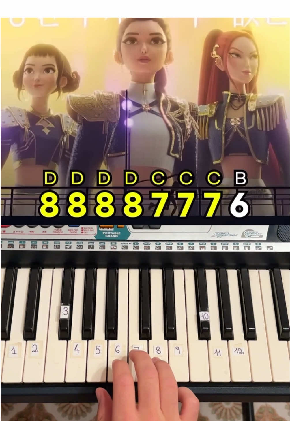 Huntrix - “Golden” 🎹 Easy Piano Tutorial For Beginners 😌 #piano #pianotutorial #pianotutorialbts #bts #huntrix #golden #viral 